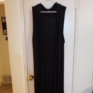 Plus size long sweater open cardigan